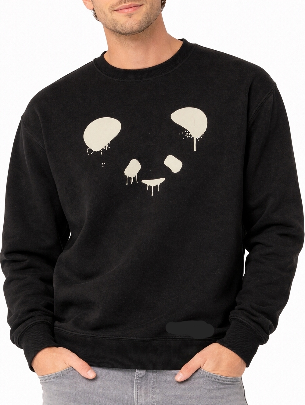 Panda Funk ($100) Black Graphic Sweatshirt Drip Panda Crewneck Streetwear